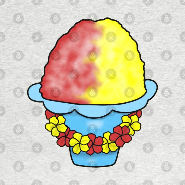 Hawaiian shaved ice with Lei by Becky-Marie